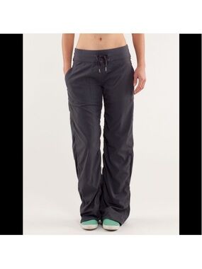 Lululemon Athletica Dance Studio Pants Women's Size 6 Black Yoga Drawstrings